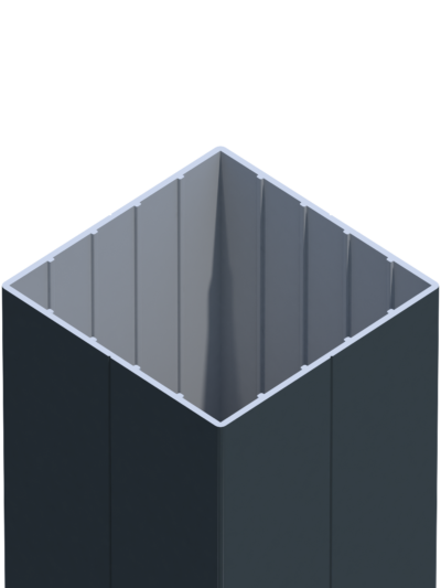 Alu-Pfostenprofil anthrazit (87 x 87 x 1500 mm)