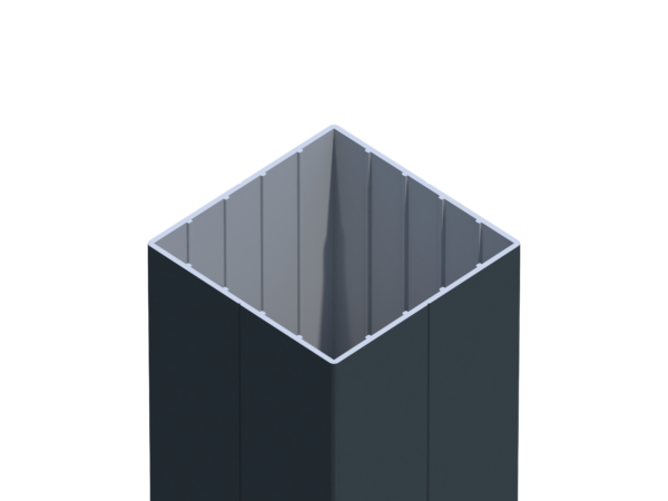 Alu-Pfostenprofil anthrazit (87 x 87 x 1500 mm)