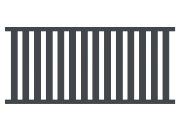 Alu-Vorgartenzaun anthrazit B200xH90cm