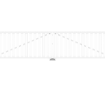 PVC-Railingzaun B400xH90cm weiß (Doppeltor 82er)