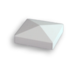 Alu-Pfostenkappe Pyramide weiß (87 x 87 mm)