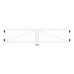 PVC-Doppeltore B300xH80cm weiß (gerade)