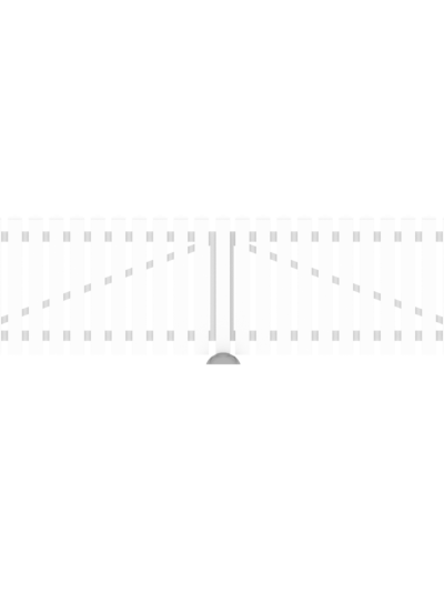 PVC-Doppeltore B300xH80cm weiß (gerade)