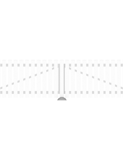 PVC-Doppeltore B300xH80cm weiß (gerade)