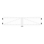 PVC-Doppeltore B300xH80/70cm weiß (Bogen unten)