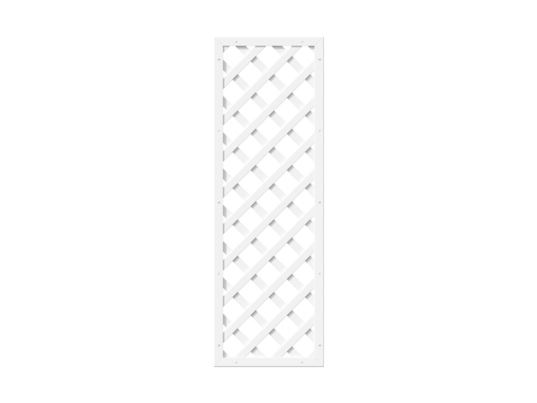 PVC-Sichtschutzelement  B60xH180cm weiß  (rechteckig Rankgitter)