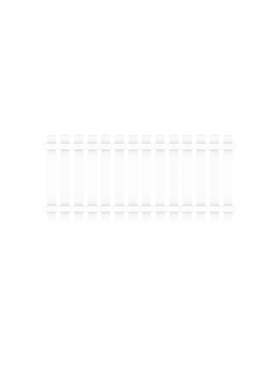 PVC-Vorgartenzaun B180xH80cm weiß (gerade)