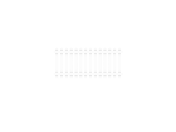 PVC-Vorgartenzaun B180xH80cm weiß (gerade)