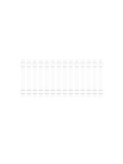PVC-Vorgartenzaun B180xH80cm weiß (gerade)