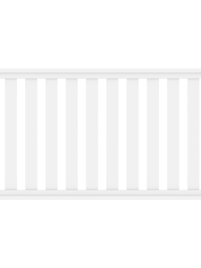 PVC-Railingzaun B100xH90cm weiß (82er Latte)