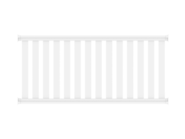 PVC-Railingzaun B100xH90cm weiß (82er Latte)