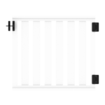 PVC-Railingzaun B100xH90cm weiß (Pforte 82er)